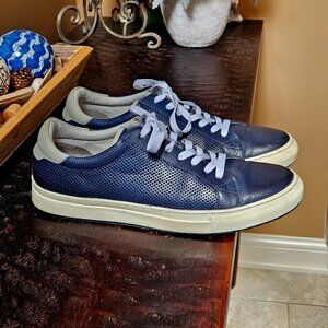 Kenneth Cole NY Men's "Don" Leather Sneakers, Navy, Sz 10.5